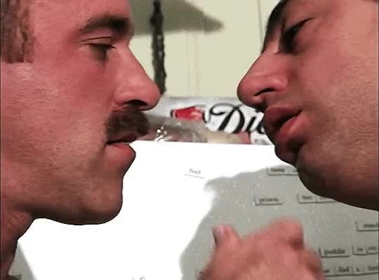 Video by DirtyDaddyFunStuff with the username @DirtyDaddyPorn, who is a verified user,  April 9, 2024 at 6:58 PM and the text says 'Sloppy Mustache Kisses #mustache #hairy #kissing #kisses #romantic'