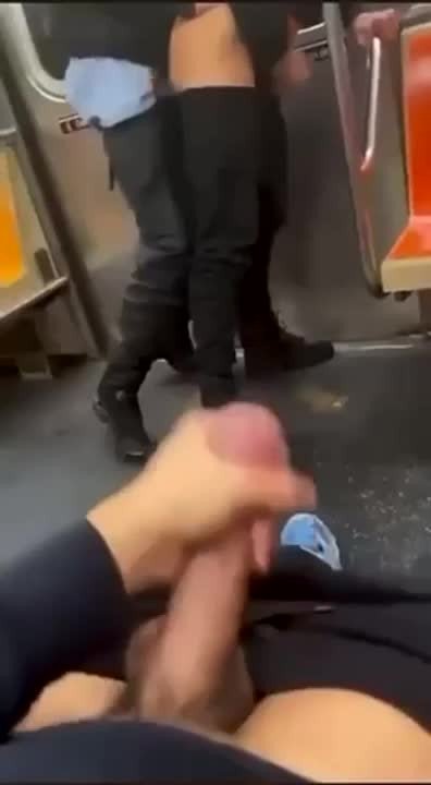 Video by DirtyDaddyFunStuff with the username @DirtyDaddyPorn, who is a verified user,  April 9, 2024 at 7:48 PM and the text says 'SUBWAY TRAIN FUCK ORGY!  #orgy #gangbang #jerkoff #public #fuck #fucking #bareback #subway #trains #uncut 3'