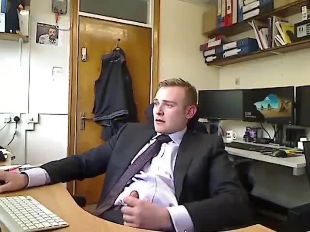 Video by DirtyDaddyFunStuff with the username @DirtyDaddyPorn, who is a verified user,  April 11, 2024 at 6:39 PM and the text says 'Suit Sex Interupted  #jerkingoff #worksex #suits #beards #officesex #uncut'