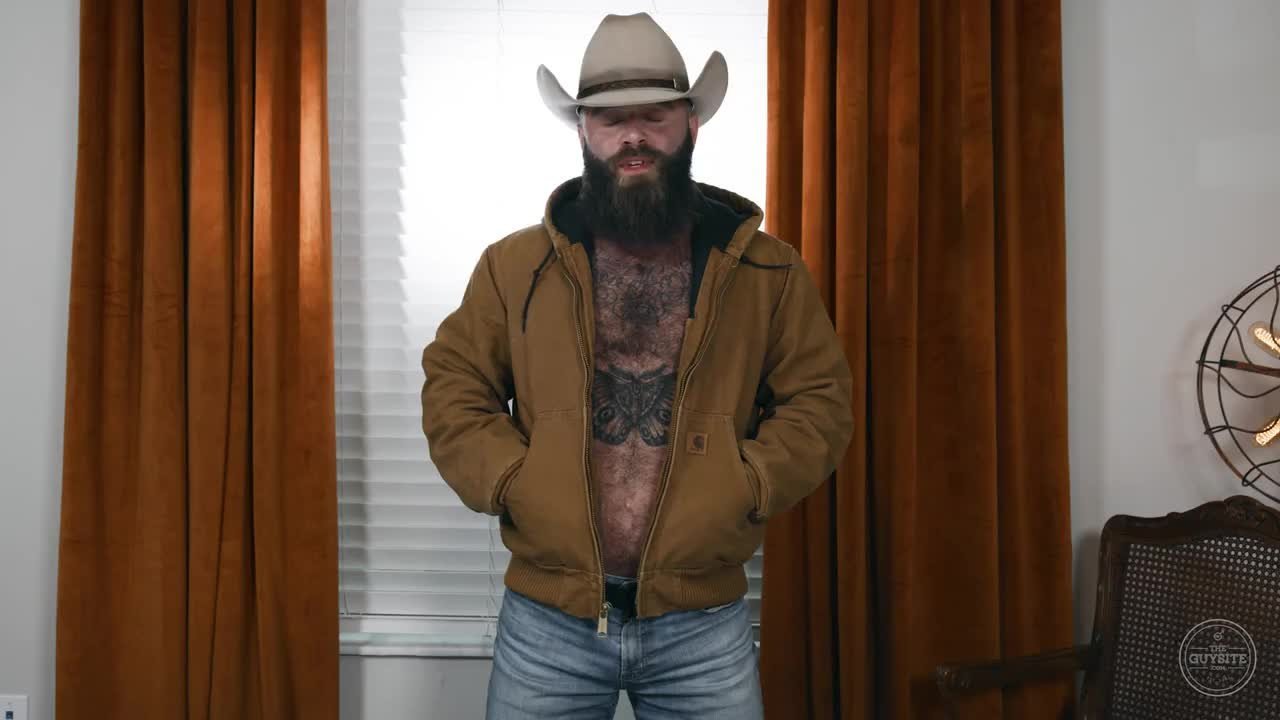 Video by DirtyDaddyFunStuff with the username @DirtyDaddyPorn, who is a verified user,  April 12, 2024 at 12:17 AM and the text says 'Hairy Butch Cowboy Jock #jock #jockstrap #hairy #beard #bears #tats #jerkoff #ass #buttplug #cowboy #butch #manly #armpits #shower #cum #cumshots #nipples'