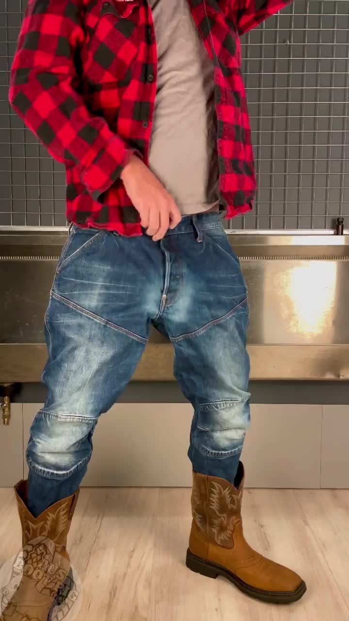 Video by DirtyDaddyFunStuff with the username @DirtyDaddyPorn, who is a verified user,  April 13, 2024 at 11:53 PM and the text says 'Butch Restroom Pisser #pig #piss #pisser #watersports #manly #butch #asshole #public'