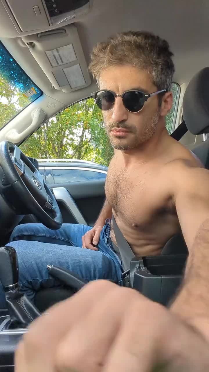 Video by DirtyDaddyFunStuff with the username @DirtyDaddyPorn, who is a verified user,  April 14, 2024 at 6:20 PM and the text says 'Fuzzy Carjacker #cum #cumshot #jerkingoff #carjacking #hairy'