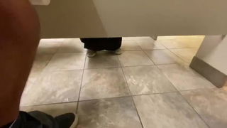 Video by DirtyDaddyFunStuff with the username @DirtyDaddyPorn, who is a verified user,  April 18, 2024 at 5:55 PM and the text says 'Under the #Stall #blowjob #gloryhole #public #hung #beards #cum #cumshot #fucking'