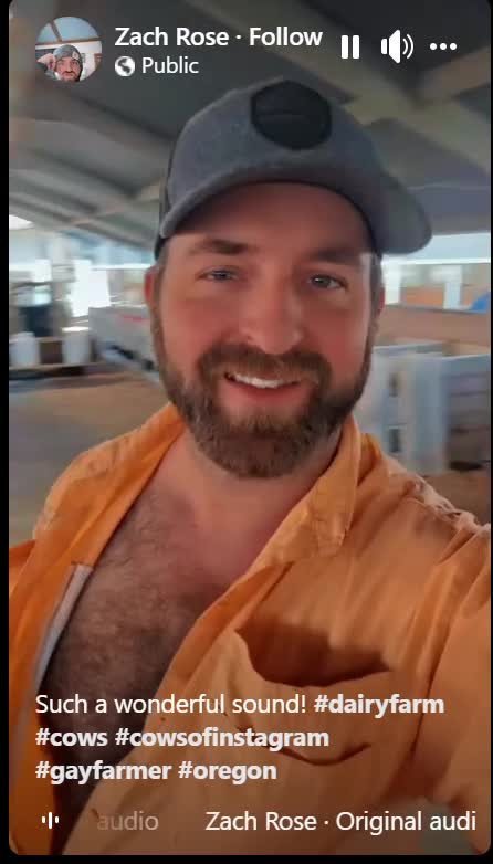Video by DirtyDaddyFunStuff with the username @DirtyDaddyPorn, who is a verified user,  April 30, 2024 at 1:28 AM and the text says '#hairy #beard #farmer #uniform'