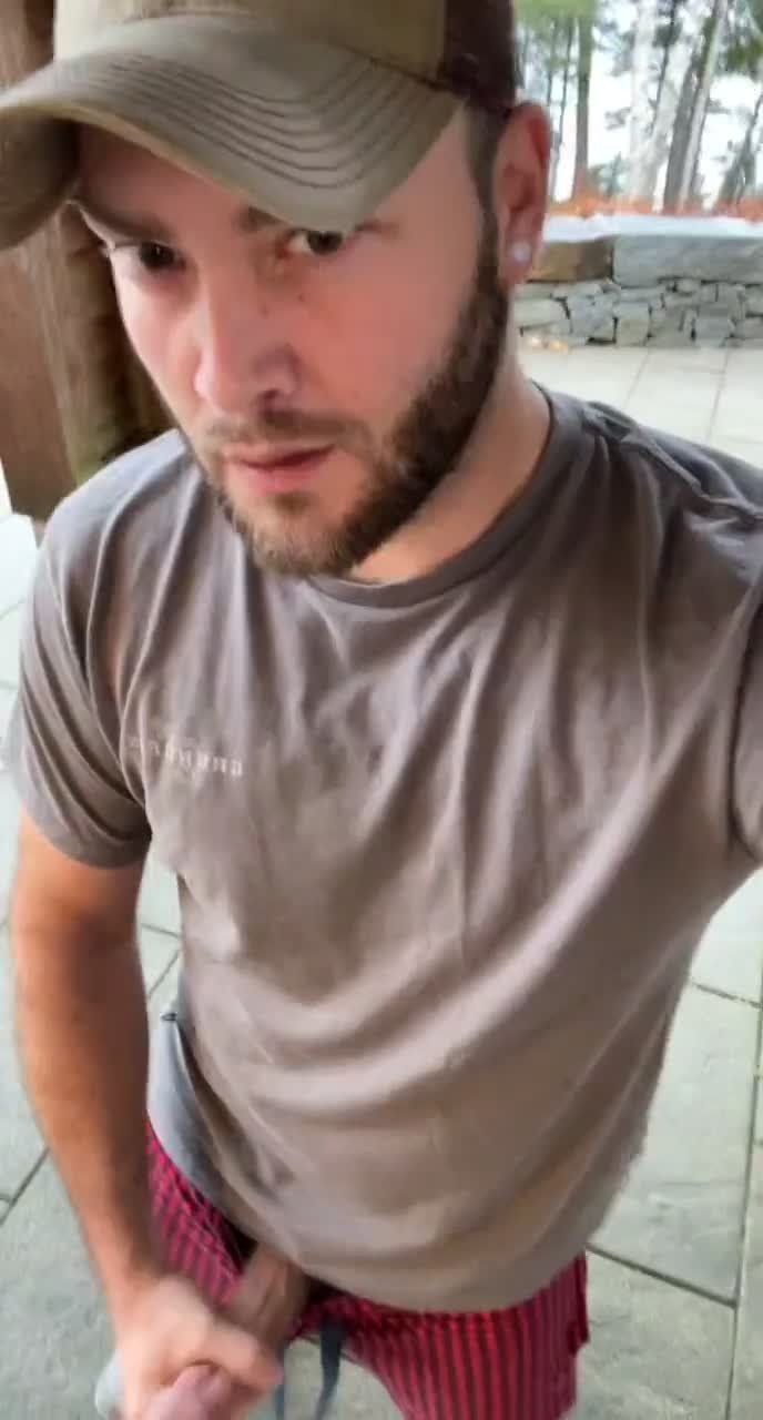 Video by DirtyDaddyFunStuff with the username @DirtyDaddyPorn, who is a verified user,  May 11, 2024 at 6:51 PM and the text says 'Adorable #otter #jerkingoff #cum #cumshot #outdoors #beards #hung'