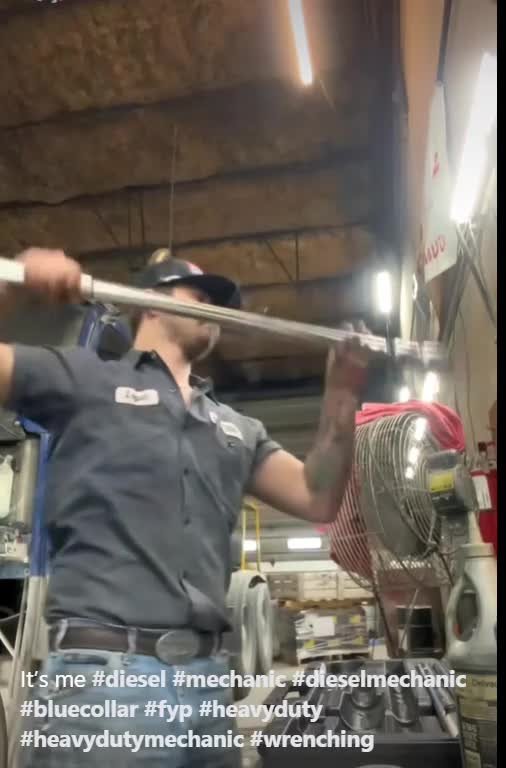 Video by DirtyDaddyFunStuff with the username @DirtyDaddyPorn, who is a verified user,  May 22, 2024 at 12:39 AM and the text says 'Sexy Truck #Mechanic #beards #butch #manly #trucker #uniform'
