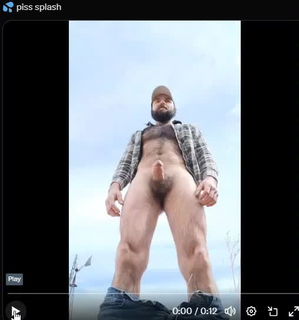 Video by DirtyDaddyFunStuff with the username @DirtyDaddyPorn, who is a verified user,  May 30, 2024 at 8:12 PM and the text says 'Windy Farmer Pisser #hairy #otter #farmer #outdoors #beards #cum #cumshot #furry #muscles #hung #cowboys #countryboys #watersports'