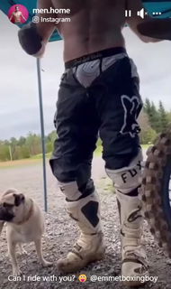 Video by DirtyDaddyFunStuff with the username @DirtyDaddyPorn, who is a verified user,  June 3, 2024 at 6:30 PM and the text says 'Motorcross Bulge #motorcross #motorcycles #uniforms #leather #bulges #muscles #teaser #hairy'