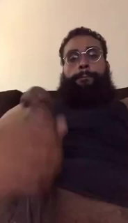 Video by DirtyDaddyFunStuff with the username @DirtyDaddyPorn, who is a verified user,  July 3, 2024 at 1:16 AM and the text says '#blackcock #cum #jerkingoff #beards #bears #hairy'