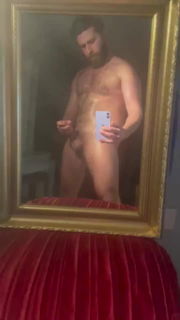 Video by DirtyDaddyFunStuff with the username @DirtyDaddyPorn, who is a verified user,  July 3, 2024 at 8:59 PM and the text says '#daddy #bear #hung #mirror play #cum #cumshot #hairy'