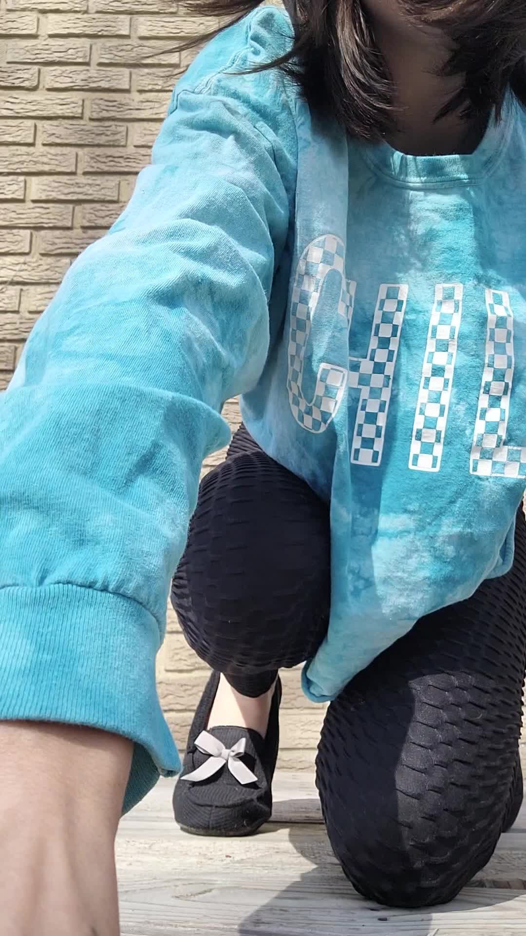 Video by Summer with the username @SummerX18, who is a verified user,  March 13, 2024 at 1:53 AM. The post is about the topic Public & Outdoor Exhibitionism and the text says 'First time getting myself to squirt by myself'