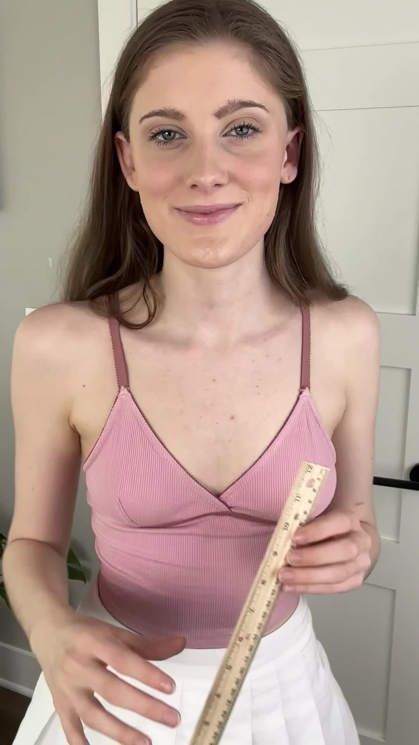 Video by Emily Belmont with the username @emilybelmontt, who is a star user,  January 21, 2024 at 5:21 PM. The post is about the topic Teen and the text says 'You think it would fit? 🍌😮'