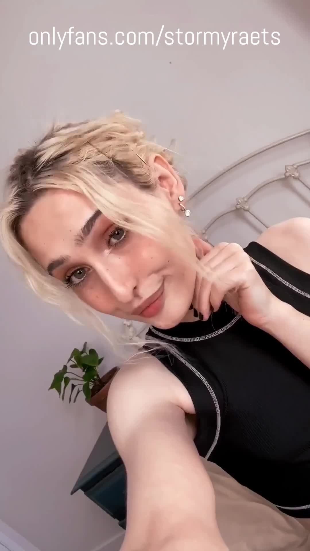 Video by stormyrae with the username @stormyrae, who is a star user,  December 31, 2023 at 1:38 PM. The post is about the topic Sexy Shemale and the text says 'Would you date a younger trans girl like me? 🥺'