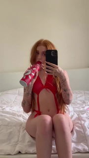 Video by Luna with the username @waifulunafae, who is a star user,  January 4, 2024 at 10:51 AM. The post is about the topic Red Lingerie and Stockings and the text says 'Anyone?'