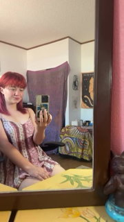 Video by Abby with the username @redheadabby, who is a star user,  June 26, 2024 at 5:50 PM. The post is about the topic Mirror Selfies and the text says 'Come... kitty kitty'