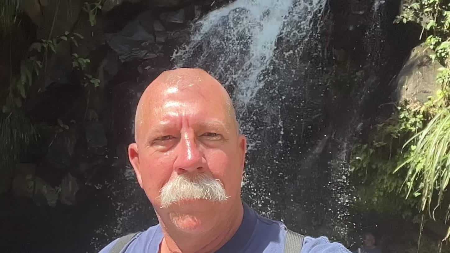 Video by HotRiverGuy1 with the username @HotRiverGuy1, who is a verified user,  March 9, 2024 at 9:12 PM. The post is about the topic Gay and the text says 'Waterfall Dad.  Follow me to exotic places'