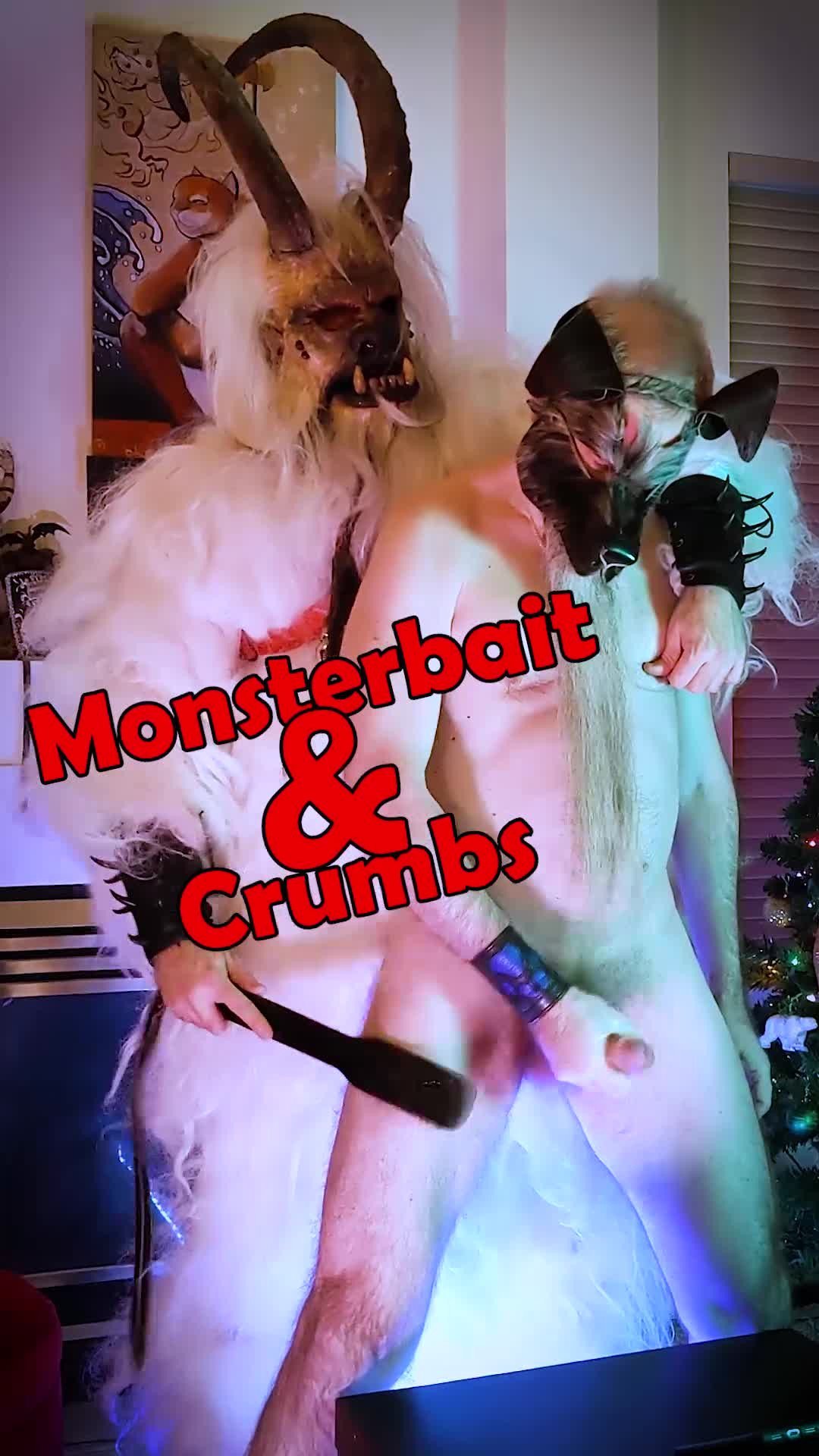 Video by Monsterbait with the username @Monsterbait, who is a star user,  February 10, 2024 at 11:09 PM. The post is about the topic GayExTumblr and the text says 'The Krampus monster helps out this big dick uncut pup blow a hot load of cum for being such a good boy. 
We got lotsa monster stuff on our sub pages JFF / OF'