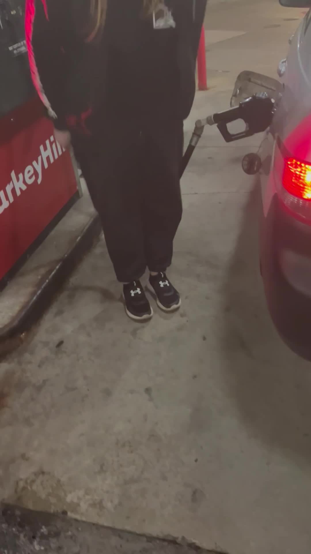 Video by NickJamesThe2ofAkind with the username @NickJamesThe2ofAkind, who is a verified user,  April 5, 2024 at 5:28 PM. The post is about the topic Naked in public and the text says 'you lost thw bet. now you gotta pump the gas naked!! #public'