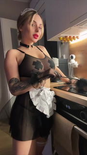 Video by Scarlet1 with the username @Scarlet1, who is a star user,  December 2, 2024 at 6:49 AM. The post is about the topic Boobs, Only Boobs and the text says 'Does a maid's costume suit me?'