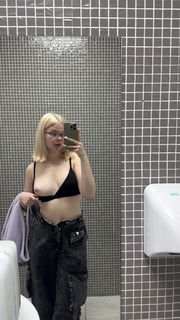 Video by yummy froggy with the username @Froggy01, who is a star user,  May 18, 2024 at 9:40 AM. The post is about the topic Flashers and Public Nudes and the text says 'nip slip in public toilet:)'