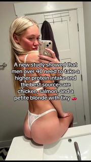 Video by Kayla with the username @kaylabumzy, who is a star user,  September 19, 2024 at 11:33 AM. The post is about the topic Blonde and the text says 'Have you took your protein tday ?'