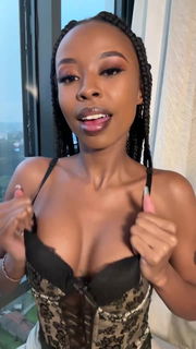 Video by Petite Ebony Naomi with the username @ebonynaomii, who is a star user,  September 30, 2024 at 9:31 PM. The post is about the topic Small Boobs and the text says 'I think my beautiful breasts will make friends with your cock🍆🤭'