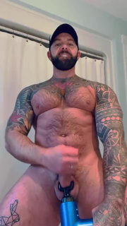 Shared Video by JustGuyCum with the username @JustGuyCum, who is a verified user,  June 30, 2024 at 5:23 PM. The post is about the topic GayTumblr and the text says 'Huge load from this furry tatted stud.  The toy gets his shaft and balls at the same time, then he sticks it up his ass.  Trifecta!'