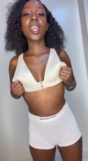 Video by Midnight Kali with the username @kaliebony, who is a star user,  October 10, 2024 at 2:25 PM. The post is about the topic Skinny and Naked and the text says 'Do your balls throb violently at the sight of my naked body, big tits and tight ass, ??🥵 I want to empty your balls now...🍆💦👅
#tits #boobs'