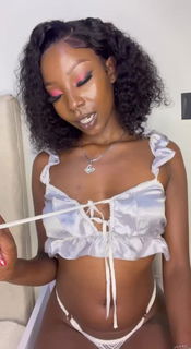 Video by Midnight Kali with the username @kaliebony, who is a star user,  October 16, 2024 at 10:55 AM. The post is about the topic Amateurs and the text says '💋Hey,  do you like this lingerie on me? Do you want to see more??😈😜
#blackwomen'