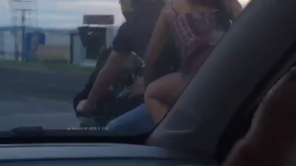 Video by gliddy with the username @gliddy,  August 5, 2019 at 10:46 PM. The post is about the topic Naked in public and the text says 'Lucky motorcycle!'