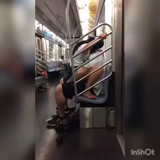 Video by CristinaeAntony with the username @CristinaeAntony,  November 2, 2020 at 1:51 AM and the text says 'Subway public fuck! Brazil'