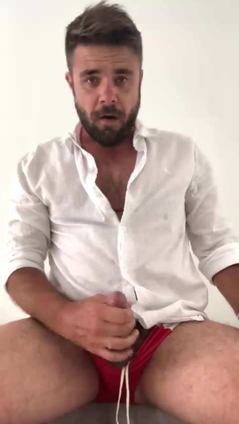 Video by Nickplus33 with the username @Nickplus33, who is a verified user,  January 10, 2024 at 8:08 AM and the text says '#beard #dilf #hairy #loads #cum #bating'