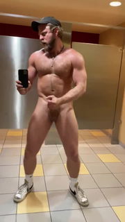 Video by Nickplus33 with the username @Nickplus33, who is a verified user,  February 23, 2024 at 2:59 AM and the text says '#loganstevens #obsession #caps #bator #stall #wc #dilf #beard #cum #hung #chain #hairy #cumshooter'