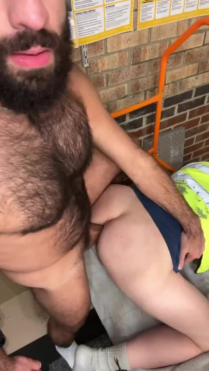 Video by Nickplus33 with the username @Nickplus33, who is a verified user,  April 27, 2024 at 2:16 AM and the text says '#tradie #anal #fuckfun #hung #hairy #beefy #beard #bear #massivecock #monstercock #thickdick #doggy #dilf #bush #hotvid'