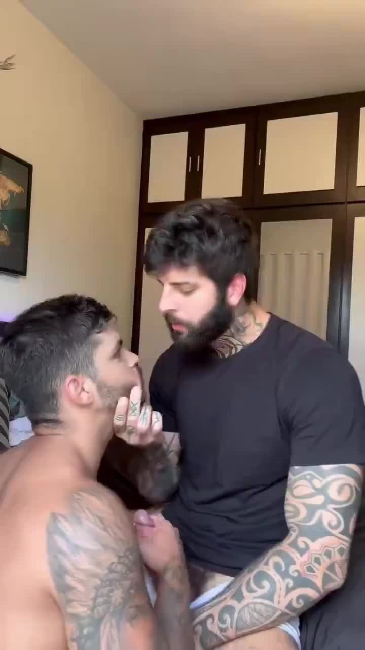 Video by Nickplus33 with the username @Nickplus33, who is a verified user,  April 29, 2024 at 2:45 AM and the text says '#hotvid #otter  #beard #ink #anal #fuckfun #kissing #brobate #youngdilf'