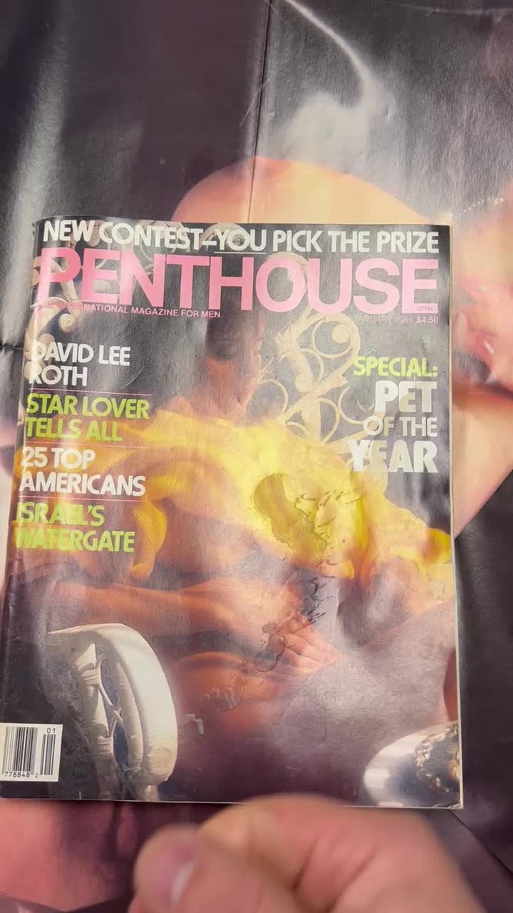 Video by Wantsum with the username @Wantsum,  February 11, 2022 at 11:41 PM. The post is about the topic Cum tributes and the text says 'i came across a 35 year old vintage Penthouse magazine.  the Pet of the Year was Mindy Farrar.  i just had to pay her a tribute!'