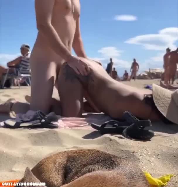 Shared Video by Beach Nudist with the username @Letsplaynudistfriend, who is a verified user,  April 21, 2024 at 6:26 AM. The post is about the topic Cap d'Agde souvenirs and the text says 'Only in Agde..'