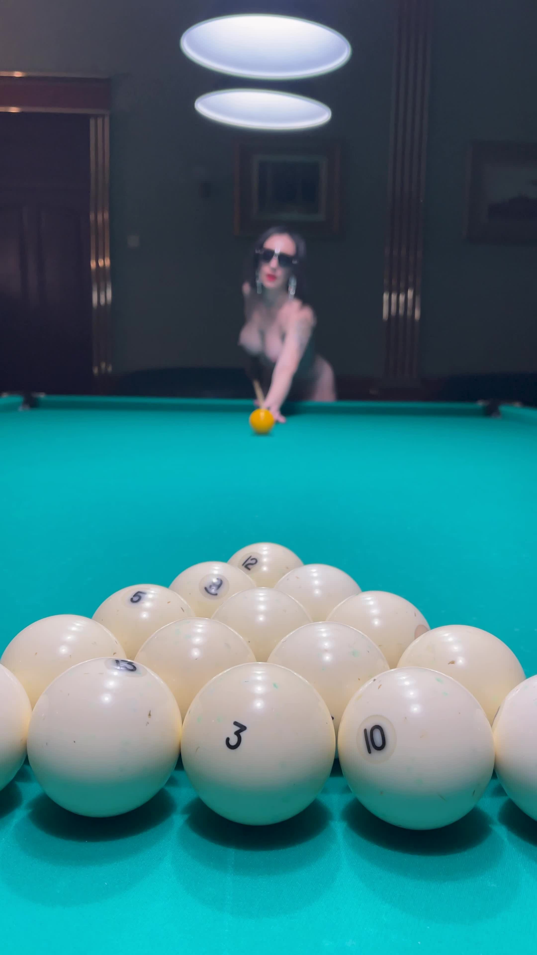 Video by DirtyLady with the username @DirtyLady, who is a star user,  March 26, 2024 at 9:27 AM. The post is about the topic Amateurs and the text says 'Oh damn, I played billiards for fun and I lost, but I'm a very gambling girl and now I'm playing for a blowjob'