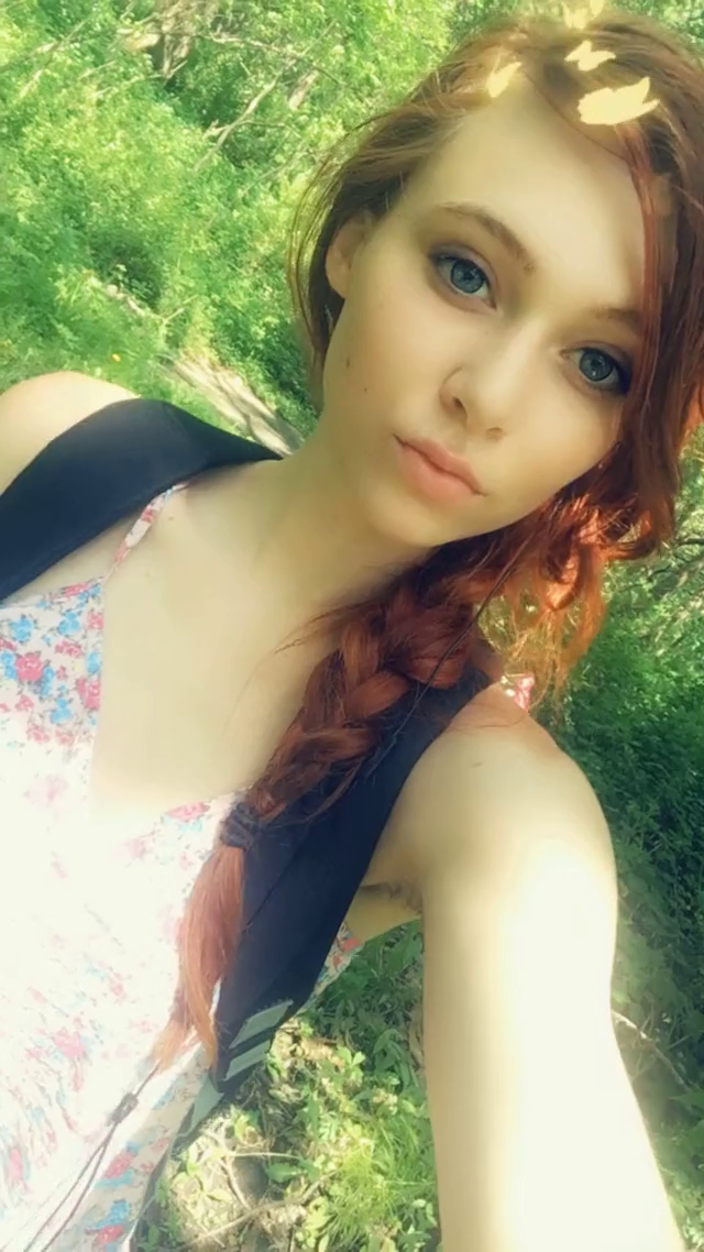 Gorgeous teen in the woods
