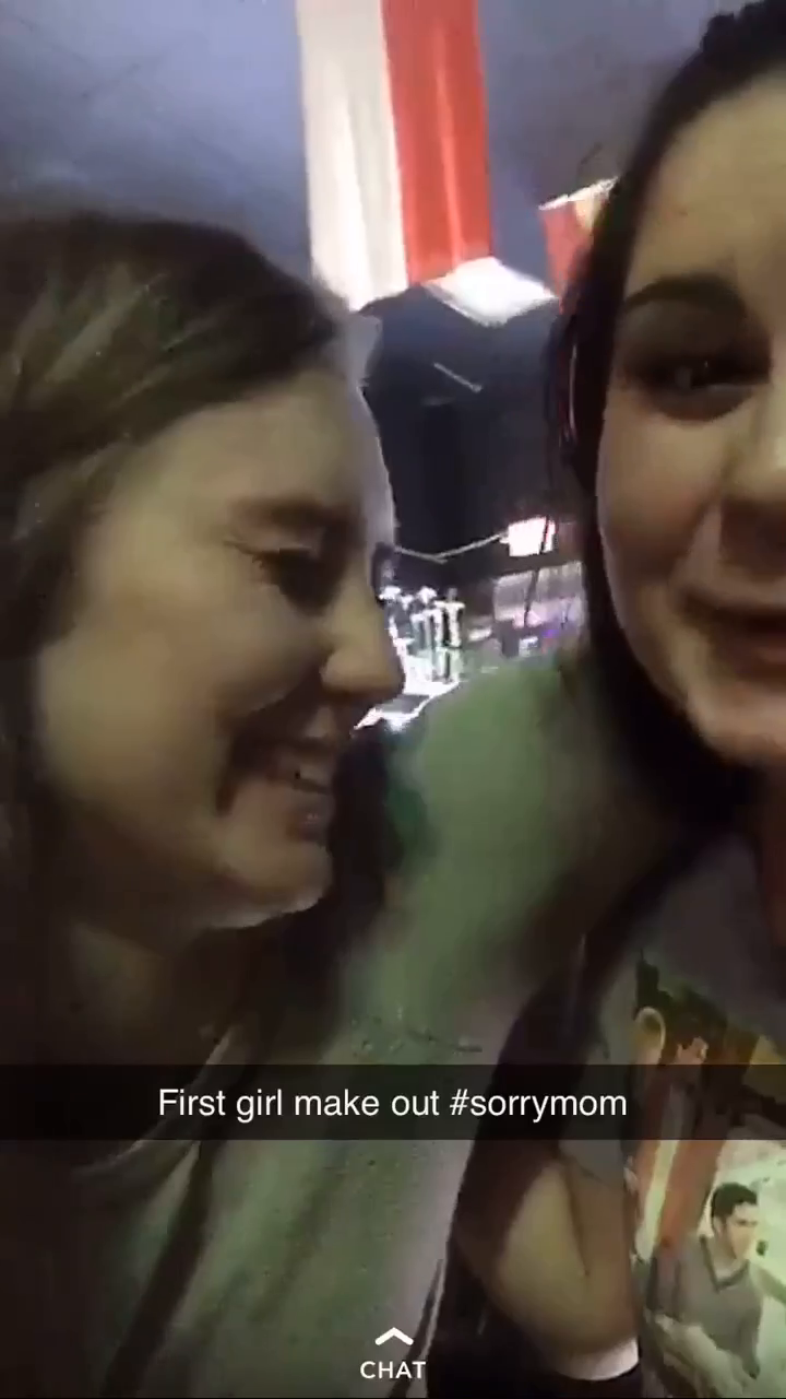 Video by sugarbabybrat with the username @sugarbabybrat,  April 11, 2019 at 7:14 PM. The post is about the topic Adopt A Brat and the text says '2 Girls kissing for the first time'