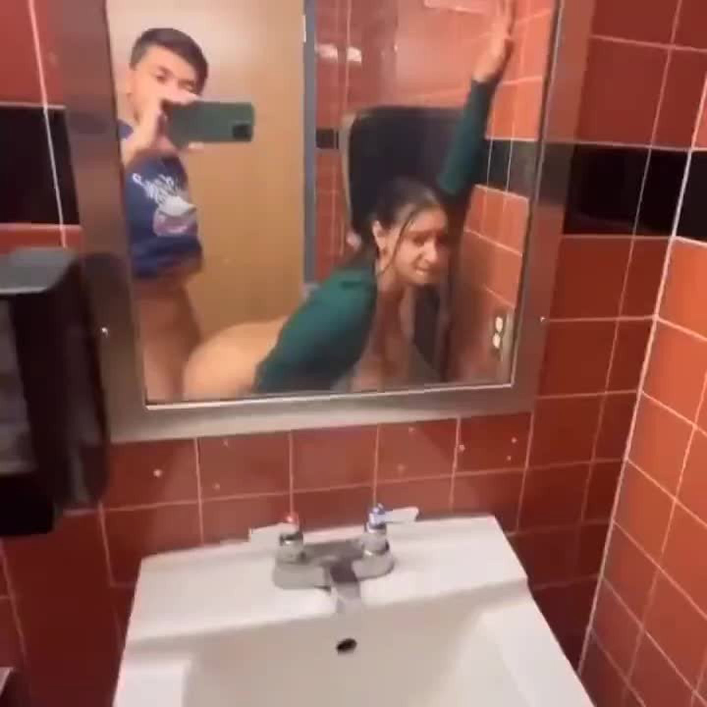Watch the Video by mege with the username @mege, posted on November 8, 2023. The post is about the topic Teen. and the text says 'Bathroom Boobs'