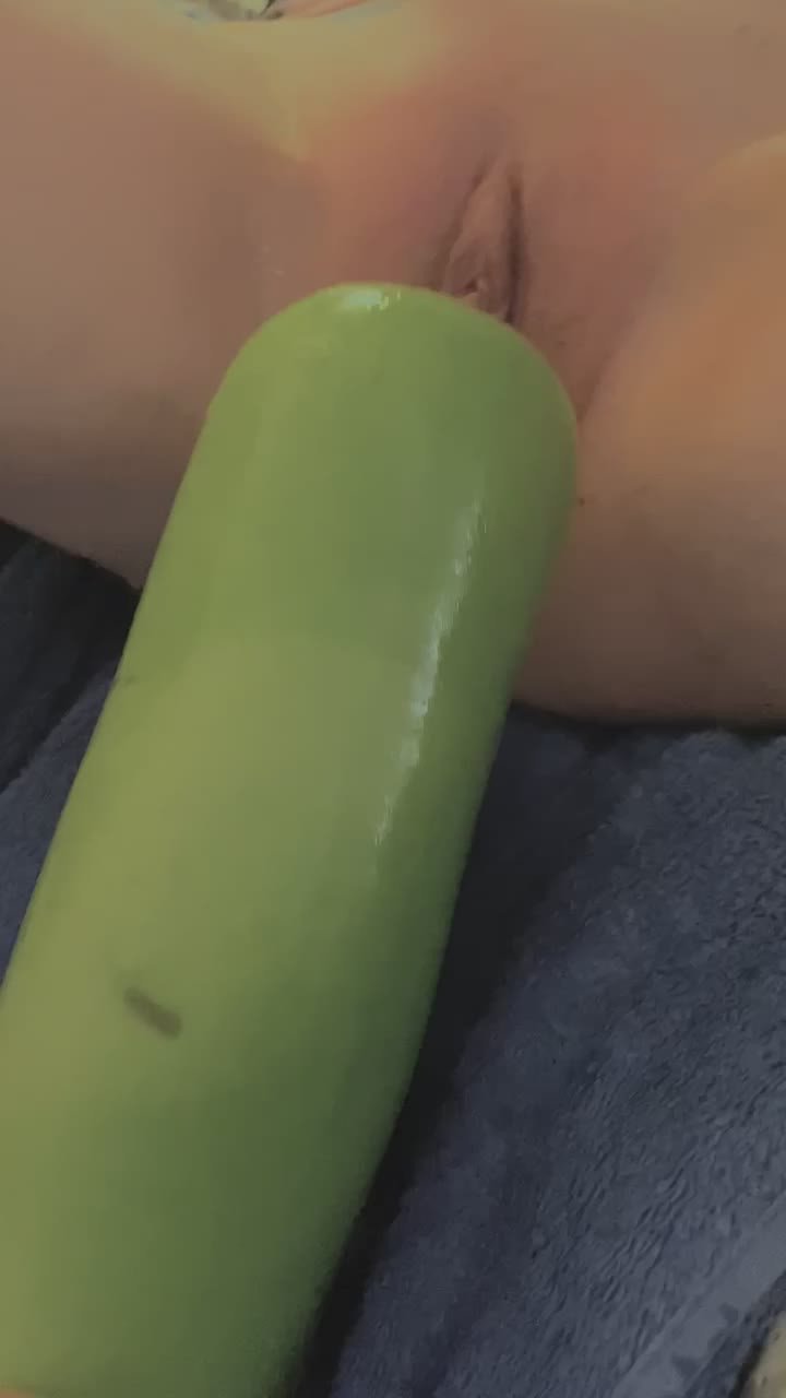 Video by Stag.Dreams with the username @Stag.Dreams,  January 18, 2022 at 9:59 PM. The post is about the topic Vegetables and the text says 'watch my hotwife take an oversized veggie in her hungry pussy'