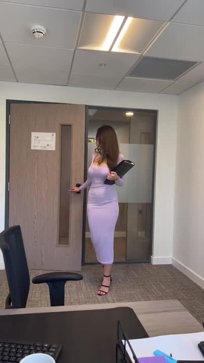 Video by KarinaClarketv with the username @KarinaClarketv,  February 15, 2024 at 8:48 AM. The post is about the topic tightdresses and the text says '#secretary'