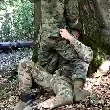 Video by Ivan Ivanov with the username @argos2019,  May 19, 2024 at 3:16 AM. The post is about the topic Tumblr Dads and the text says 'Feeding this hungry soldier a hot sausage'