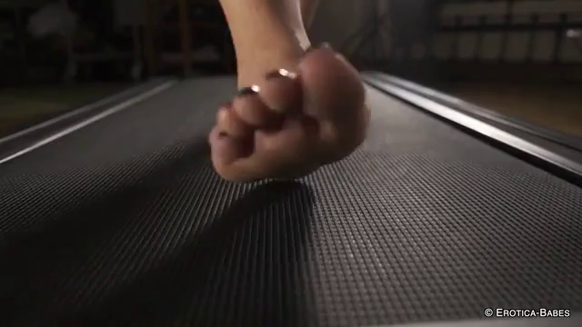 Video by EroticaBabes with the username @EroticaBabes,  May 29, 2020 at 10:26 AM. The post is about the topic Hangers and the text says 'This is Charley Green in a scene called Treadmill tits from below'