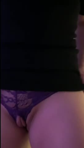 Video by Kimthemilf with the username @Kimthemilf, who is a verified user,  January 16, 2022 at 4:53 PM. The post is about the topic Spread Pussy & Assholes and the text says 'Wearing these panties makes my naughty little dick hole slippy'