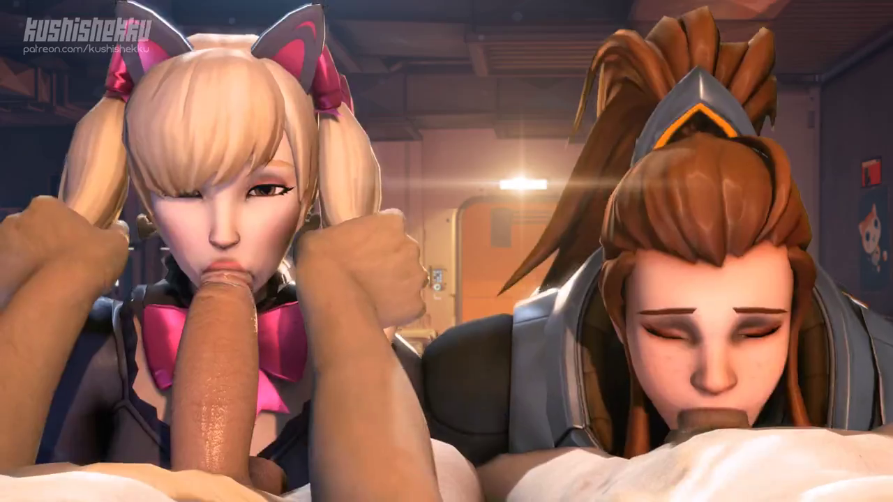 Video by sfmcompile with the username @sfmcompile, who is a brand user,  April 2, 2020 at 2:56 AM. The post is about the topic Hentai and the text says 'D.va and Brigitte Blowjobs #dva #brigitte #overwatch #hentai #rule34 #blowjob #r34 #nsfw'