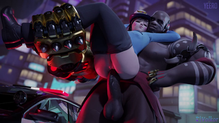 Video by sfmcompile with the username @sfmcompile, who is a brand user,  October 6, 2020 at 10:39 AM. The post is about the topic Hentai and the text says 'Officer D.va Takes A Bribe #dva #overwatch #hentai #rule34 #anal'