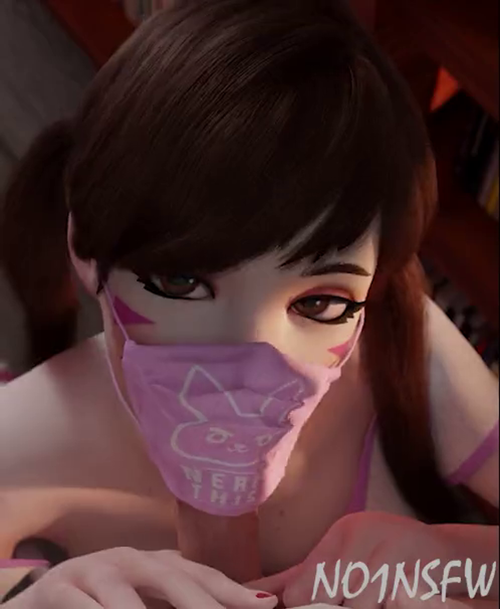 Video by sfmcompile with the username @sfmcompile, who is a brand user,  November 30, 2020 at 6:14 AM. The post is about the topic Hentai and the text says 'D.va sucking under the mask #dva #overwatch #hentai #Rule34 #blowjob'