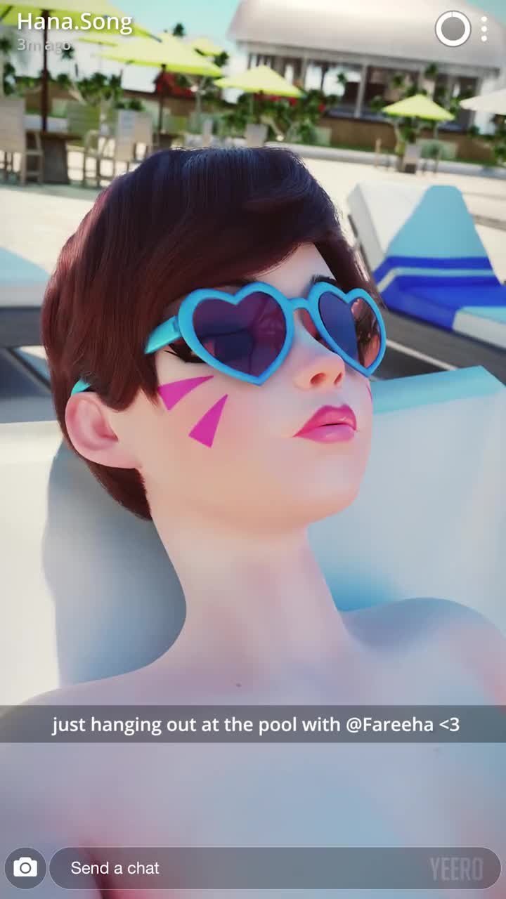Video by sfmcompile with the username @sfmcompile, who is a brand user,  March 15, 2021 at 7:01 AM. The post is about the topic Hentai and the text says 'D.va and Pharah by the pool #dva #pharah #overwatch #hentai #rule34'